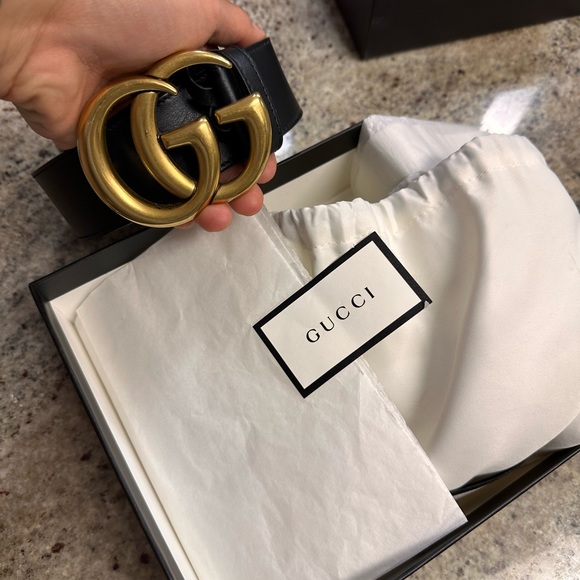 Gucci 2015 Re-Edition wide leather belt size 85 - Picture 4 of 7